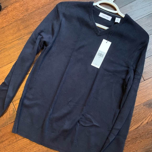 NWT💗🆕calvin Klein men V-Neck long sleeve sweater size S - Picture 4 of 14